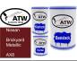 Preview: Nissan, Brickyard Metallic, AX8: 500ml Lackdose + 500ml Klarlack + 250ml Härter - Set, von ATW Autoteile West.